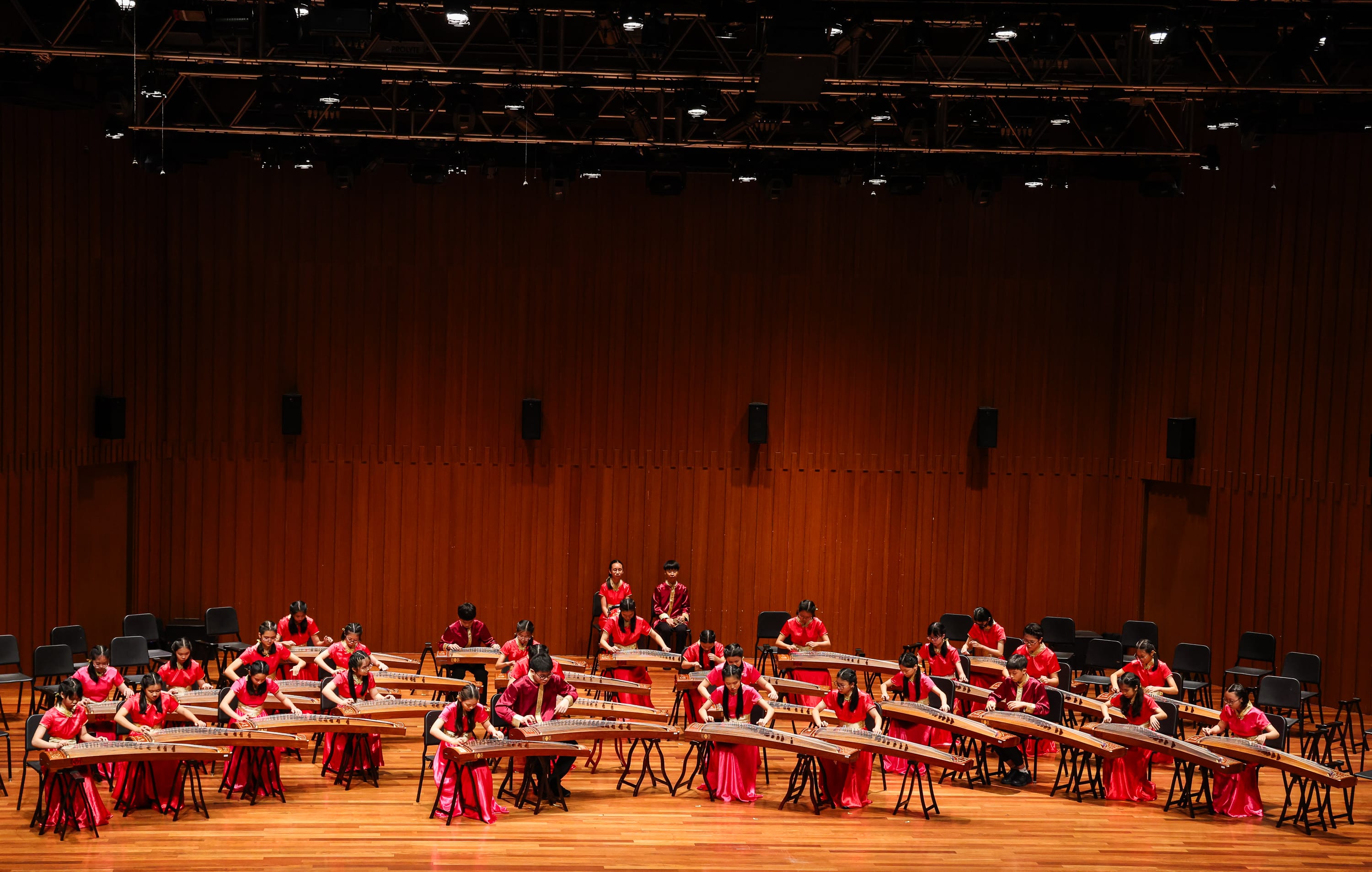 Join the Guzheng Ensemble to build your musical skills, develop teamwork, and appreciate the beauty of traditional Chinese music